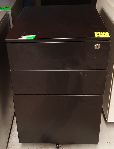 3-Door Mobile Pedestal - Black MOB1