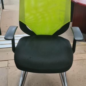 Check out this vibrantly-coloured waiting chair.  We have 5 in stock.