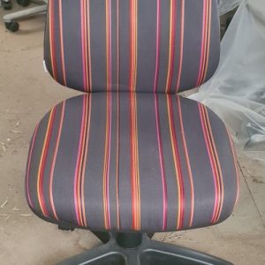 Red, Grey and Black Striped Office Chair CH47