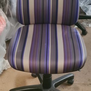 Blue, Grey and Black Striped Office Chair CH48