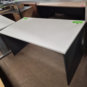 Office Desk-White-Top-Charcoal-Sides